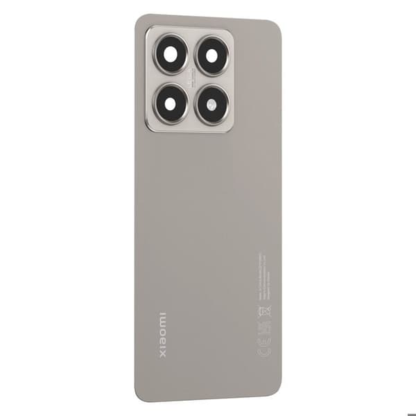 Bakre glas - Xiaomi 14T - Original - Grå - Förenklad installation Grå