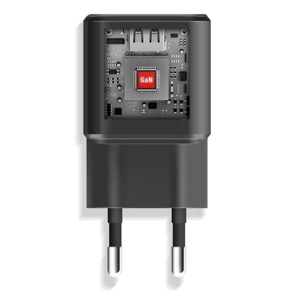 USB C Strømforsyning 20W og USB Quick Charge 18W Sektoroplader Swissten Sort Svart