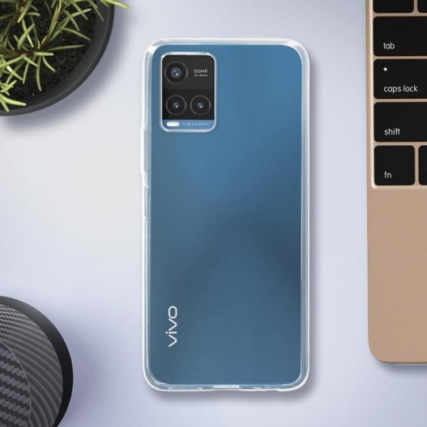 Vivo Y21 ja Y21s Case silikonigeeli joustava ohut ja kevyt läpinäkyvä Transparent