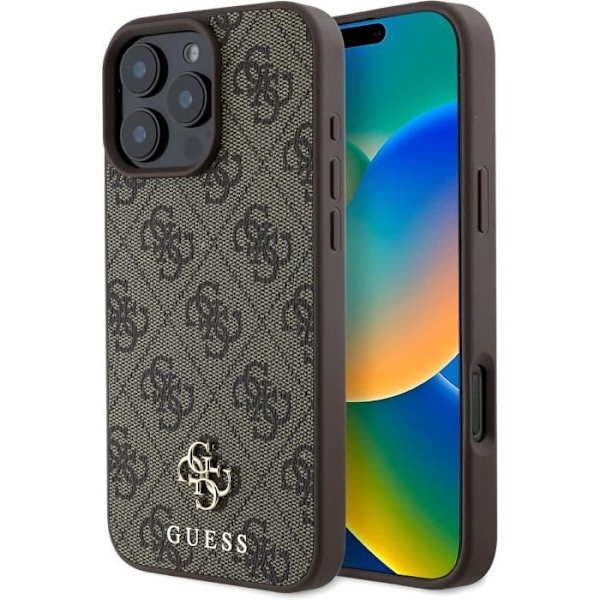 Telefonfodral CG MOBILE Guess HC för iPhone 16 Pro, brun