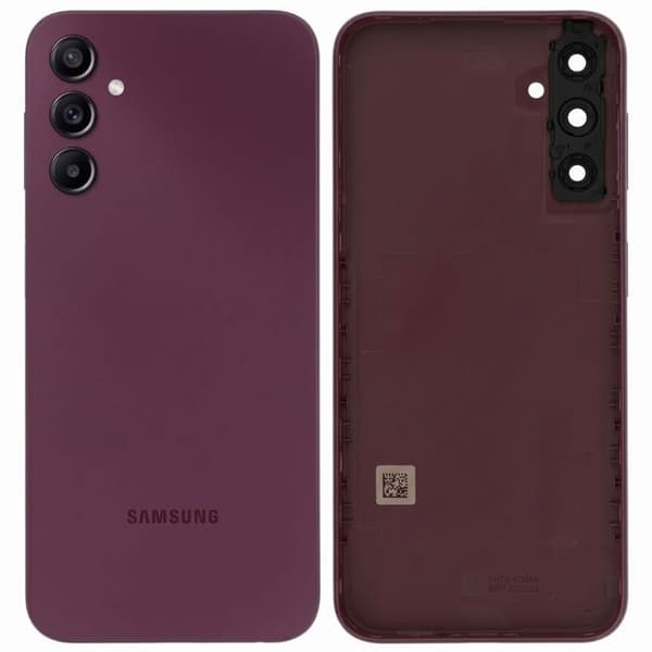 Batteri Cache til Samsung Galaxy A14 5G med Linse og Rød Klæb Röd
