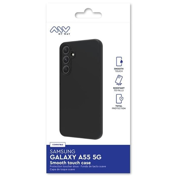 SMOOTHIE TPU SVART VÄSKA SAMSUNG GALAXY A55 5G