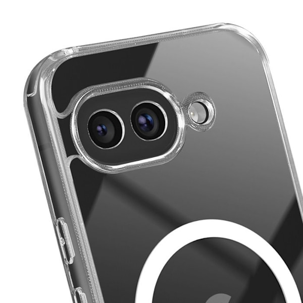 Coque MagSafe - Google - Pixel 9a - Stødabsorberende - Forstærkede Hjørner - Transparent Vit