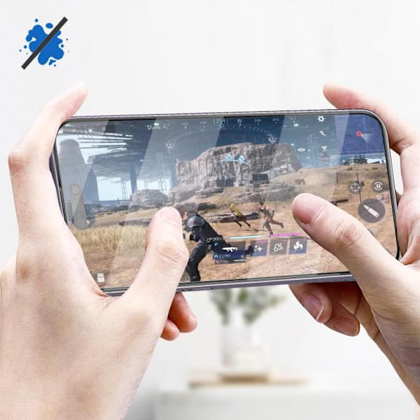 Hærdet glas - BLUESTAR - iPhone 14 Pro - 9H hårdhed - 2.5D skrå kanter - Fuld vedhæftning Svart