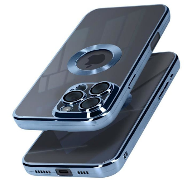 Glam Series Cover til iPhone 16 Pro Stødsikker Blå - AVIZAR - Halvstiv - Syntetisk - Blandet Blå