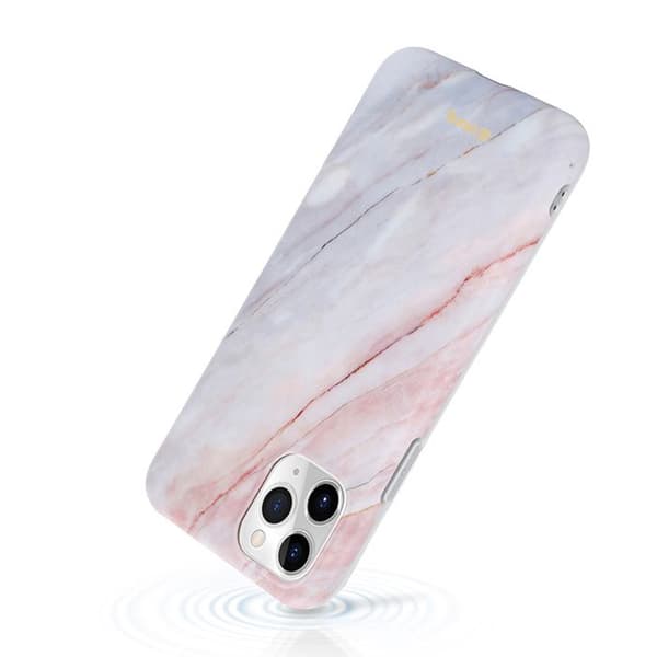 Telefoncase - Crong - Marmor - iPhone 11 Pro - Rosa - Fleksibel - Marmorimitation Rosa
