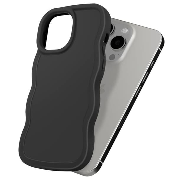 Coque - Candy - iPhone 15 Pro - Antichok - Sort - Elegant mat finish Svart