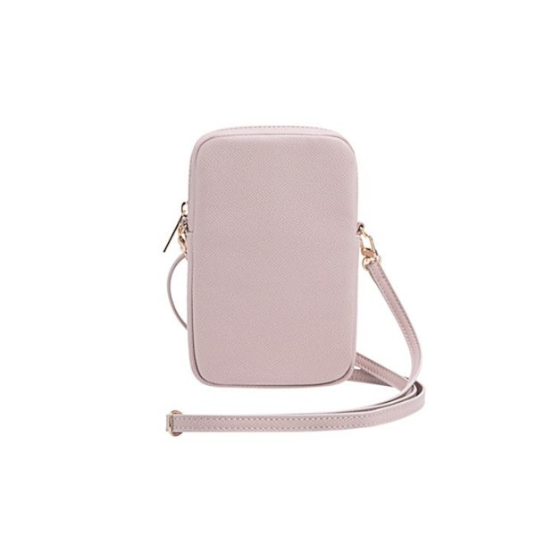 Mobilväska - Guess - Zip Triangle 4G - Rosa - Ekologiskt läder - Justerbar rem Rosa
