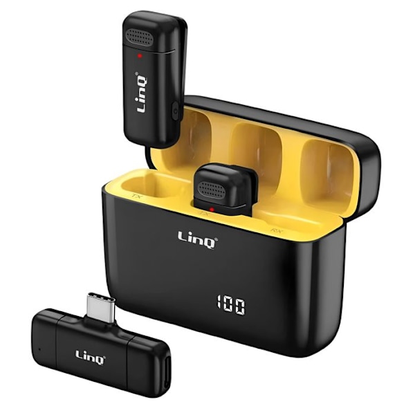 Micro cravate trådløs - LinQ - USB-C - Sort