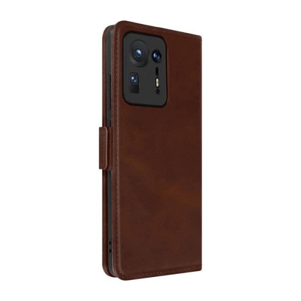 Xiaomi Mix 4 Case Wallet Video Support Double Magnetic Tab Brun kastanj