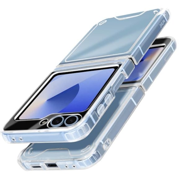 AVIZAR Skyddsfodral för Samsung Galaxy Z Flip 6 - Klar - Upphöjda kanter och förstärkta hörn Transparent