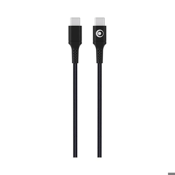 USB-C Kabel - BigBen - 1,2m - 3A - Power Delivery 60W - Vævet Sort