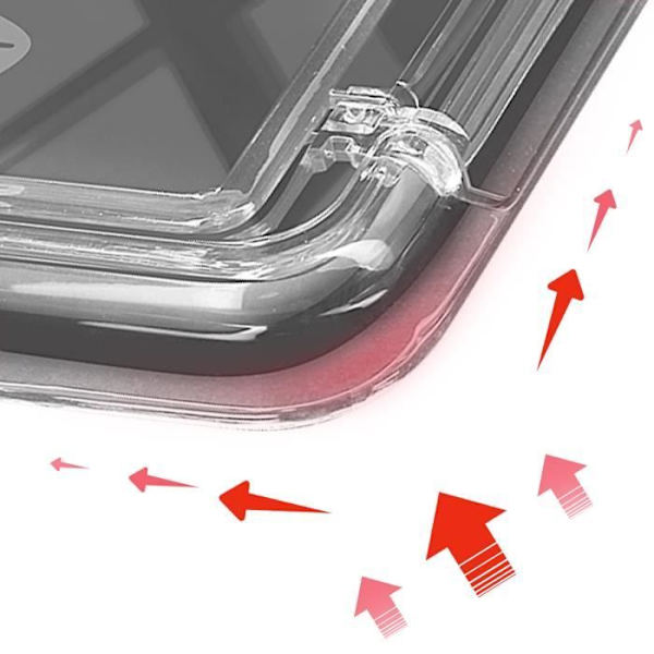 Fodral till Samsung Galaxy S24 Stötsäker hårda upphöjda kanter Forcell Transparent Transparent