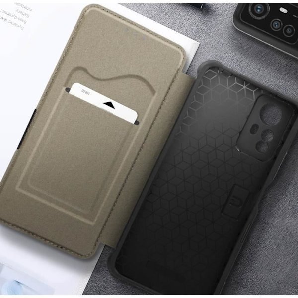 AVIZAR Fodral för Xiaomi Redmi Note 12S - Korthållare och förstärkta hörn - Midnattsblå Blå