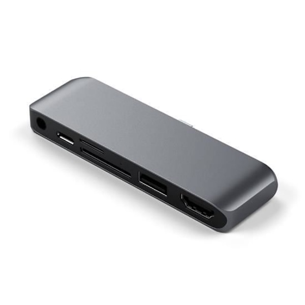 USB-C-hubi - Satechi - Mobile Pro Hub - 4K-näyttö - Kaksisuuntainen lataus - iPad M1