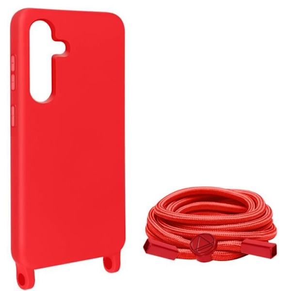 Suojakuori Samsung Galaxy S24 Plus -puhelimelle - AVIZAR - Corda - Punainen - Punottu nylonhihna Röd