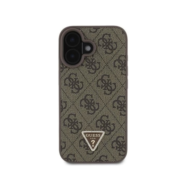 Coque för Apple iPhone 16 Edition 4G Strass Triangel Metalliserad Guess Brun kastanj