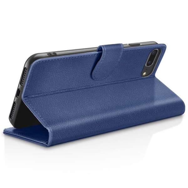 Pungetui - ZANAÉ - iPhone 8 Plus / 7 Plus - Marineblå - Video Støtte - Magnetisk Lås Blå