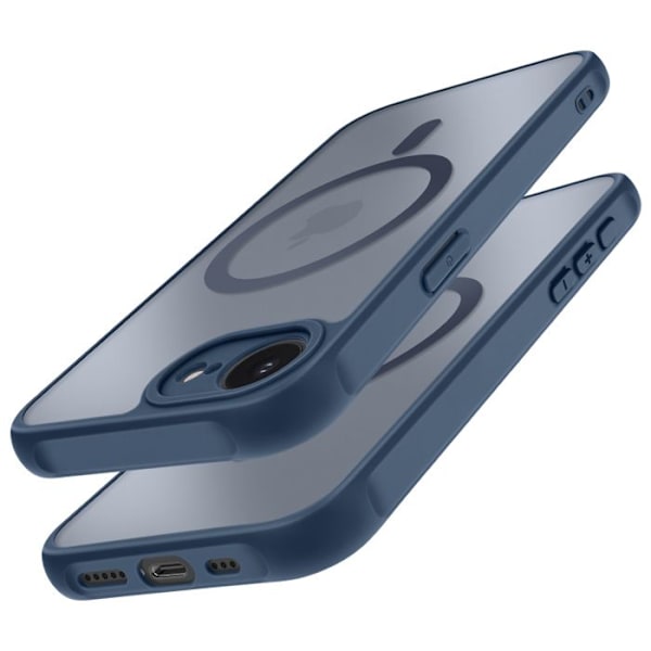 MagSafe-skal för iPhone 16e Matt Frostad Baksida Blå Nattkant Blå