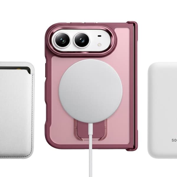 iPhone Duo-fodral Kompatibelt med MagSafe med Ställ Pango Bordeaux Röd
