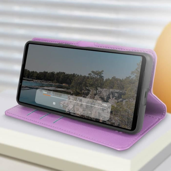 Fodral för Sony Xperia 1 VI - AVIZAR - Plånboksfodral med magnetknäppning - Lila Lila