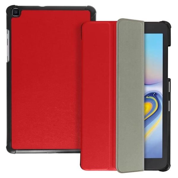 Etui - AVIZAR - Samsung Galaxy Tab A 8.0 2019 - Økologisk læder Rød - Video Støtte - Tyndt Design Röd