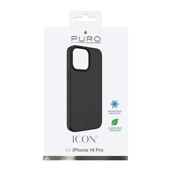 Puro ICON -kuori - kotelo iPhone 14 Prolle (musta) - 8033830312601