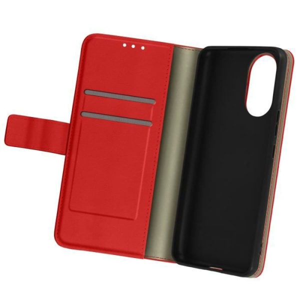 Huawei Nova 9 och Honor 50 Grained Flip Wallet Stand Video Red Red