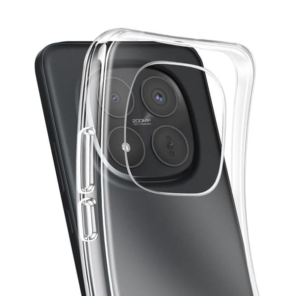 Siliconfodral för Redmi Note 15 Pro Plus i ultratunn stötsäker transparent Vit
