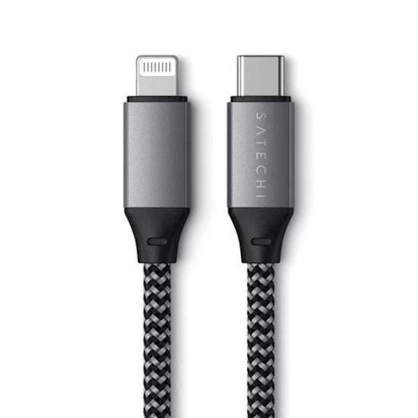 Satechi USB-C til Lightning Kabel 25 cm Grå