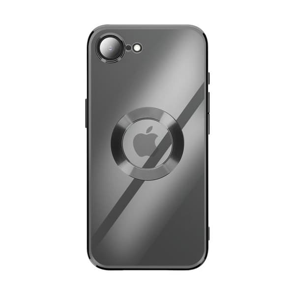Silicone Cover til iPhone 17e Blød med Sort Kromkant Svart