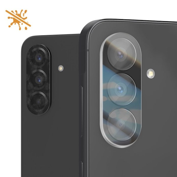 Paket med 2 härdade glas för kamera till Samsung Galaxy A56, 2.5D snedskuren, transparent Vit