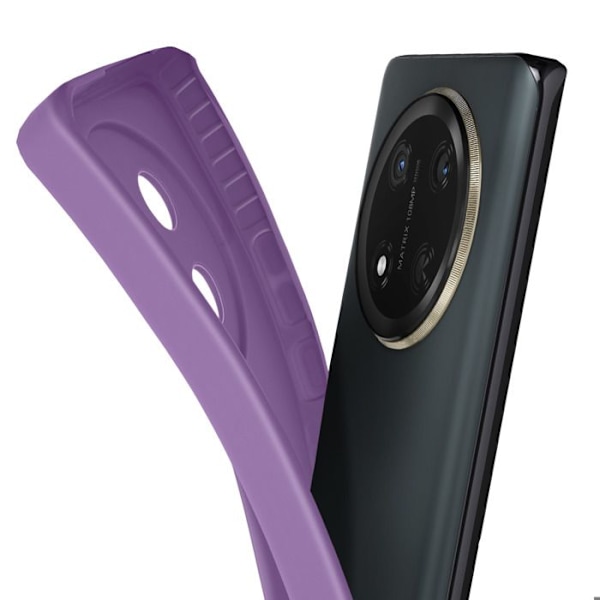 Honor Magic 7 Lite Silikoni Suojakuori Sileä Kamerablokki Suojattu Violetti Lila
