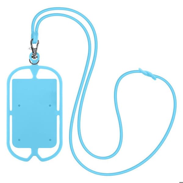 Smartphone-halskædeetui med kortlomme NeckPouch Lys Blå