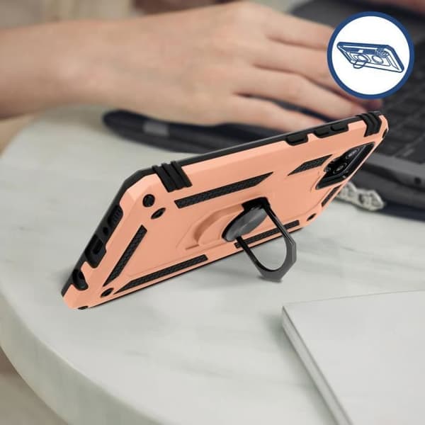 Coque - Samsung - Galaxy A42 5G - Stødabsorberende - Bi-materiale - Rosaguld Roséguld