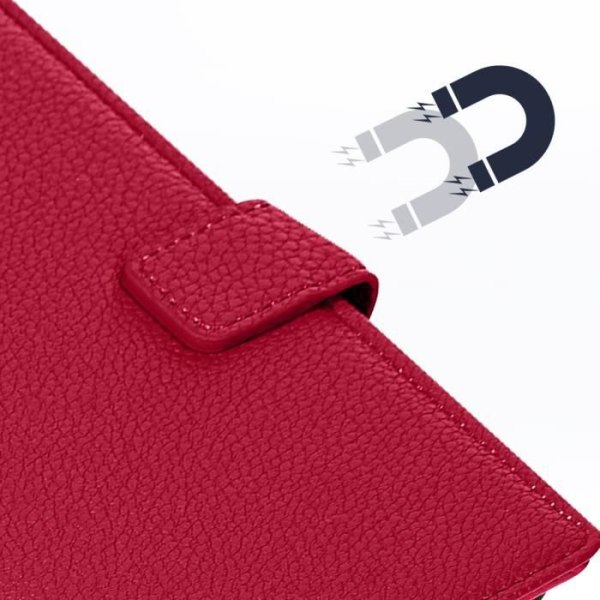 Etui til Honor Magic 5 Pro - AVIZAR - Video Support Wallet - Litchi imiteret læder - Pink Rosa