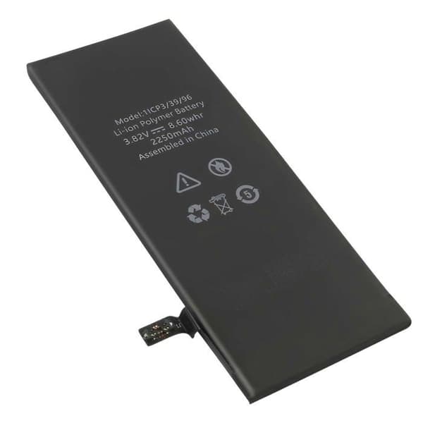 Smartphonebatteri - AVIZAR - iPhone 6 - Li-polymer 2250mAh - 3.82V - Sort Svart