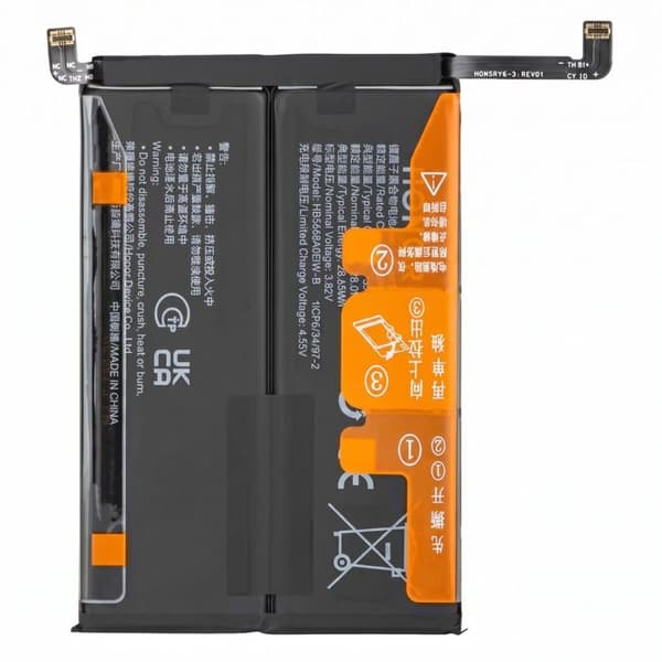 Intern Batteri til Honor Magic 8 Lite Service Pack 7500 mAh Honor Sort / Orange Svart/orange