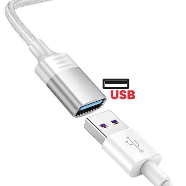 OTG-adapter - SWISSTEN - Lightning til USB Female - 12 cm - Overførsel 480 Mbit/s - Hvid Vit