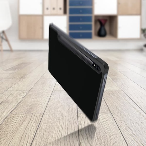 Hus - Samsung - Galaxy Tab S7/S8 - Sort - Slank Design - Videostøtte svart