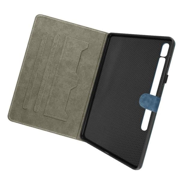 Etui - Samsung - Galaxy Tab S9 Plus/S9 FE Plus - Blå - Øko-læder - Video støtte Blå