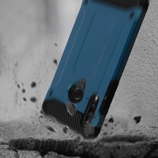 Skydd - AVIZAR - Huawei P30 Lite - Stötbeständig - Bi-material - 1,8m skydd Midnattsblå, svart