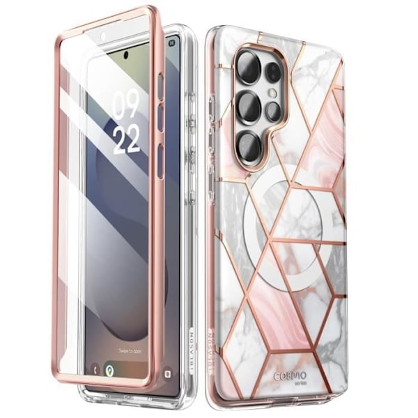 Hel silikonmarmor skal för Samsung Galaxy S25 Ultra, Cosmo I-Blason kollektion, Flerfärgad Flerfärgad