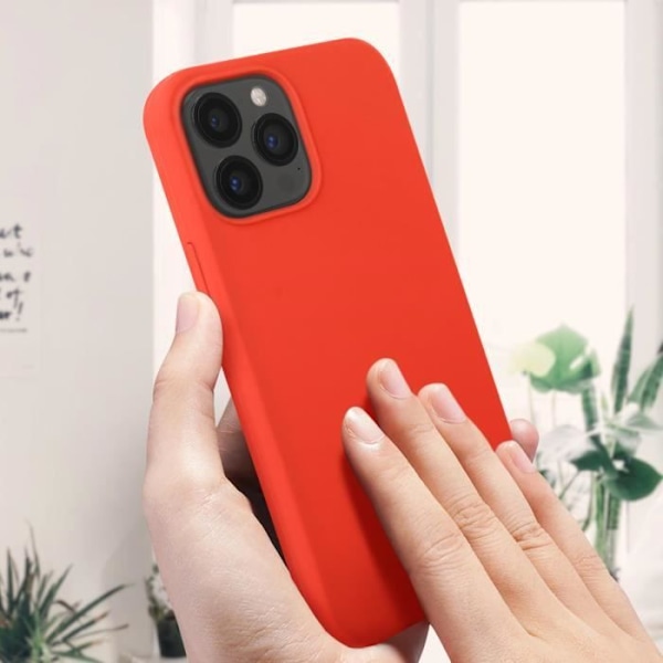 Skyddsfodral - AVIZAR - iPhone 13 Pro Max - Semi-stabill silikon - Soft-touch finish - Koral Korall