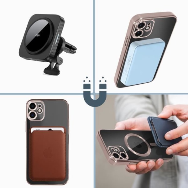 MagSafe iPhone 11 -kotelo silikonivaaleanpunainen Magsafe kotelo