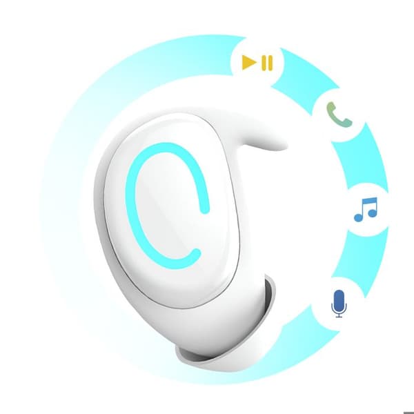 Sovøret - AVIZAR - Mono - ENC Støjreduktion - Ultra Tynd - Bluetooth Hvid Vit