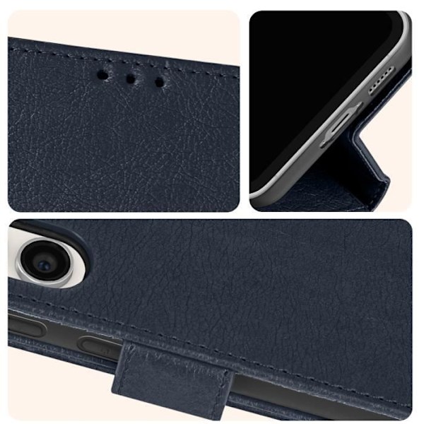 Fodral till Samsung Galaxy S23 FE - AVIZAR - Chesterfield - Stativfunktion - Blå Blå