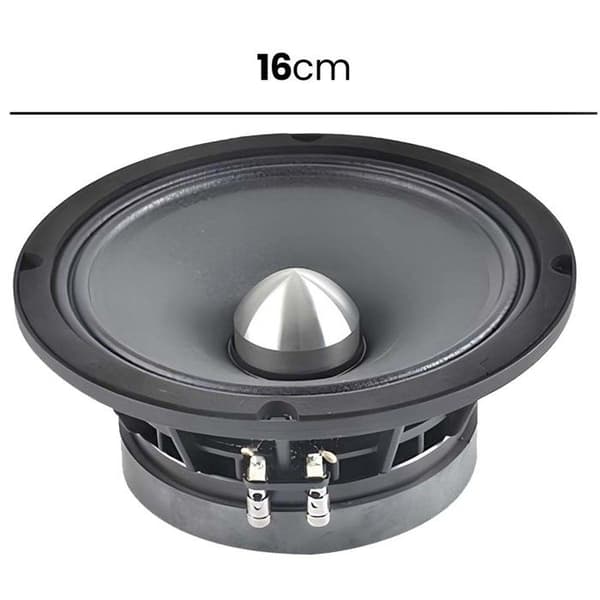 Bilhøjttaler 240W Følsomhed 92dB 16×16cm Sort