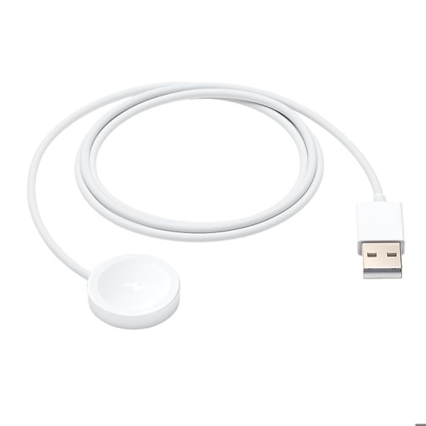Magnetikaapeli älykellolle, kaksoispistoke, USB-liitin, 60 cm, Hoko, Valkoinen Vit