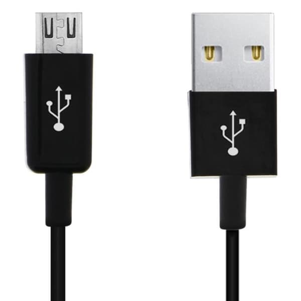 USB-kabel til Micro USB - AVIZAR - 3 Meter - Sort - Opladning og Overførsel Svart